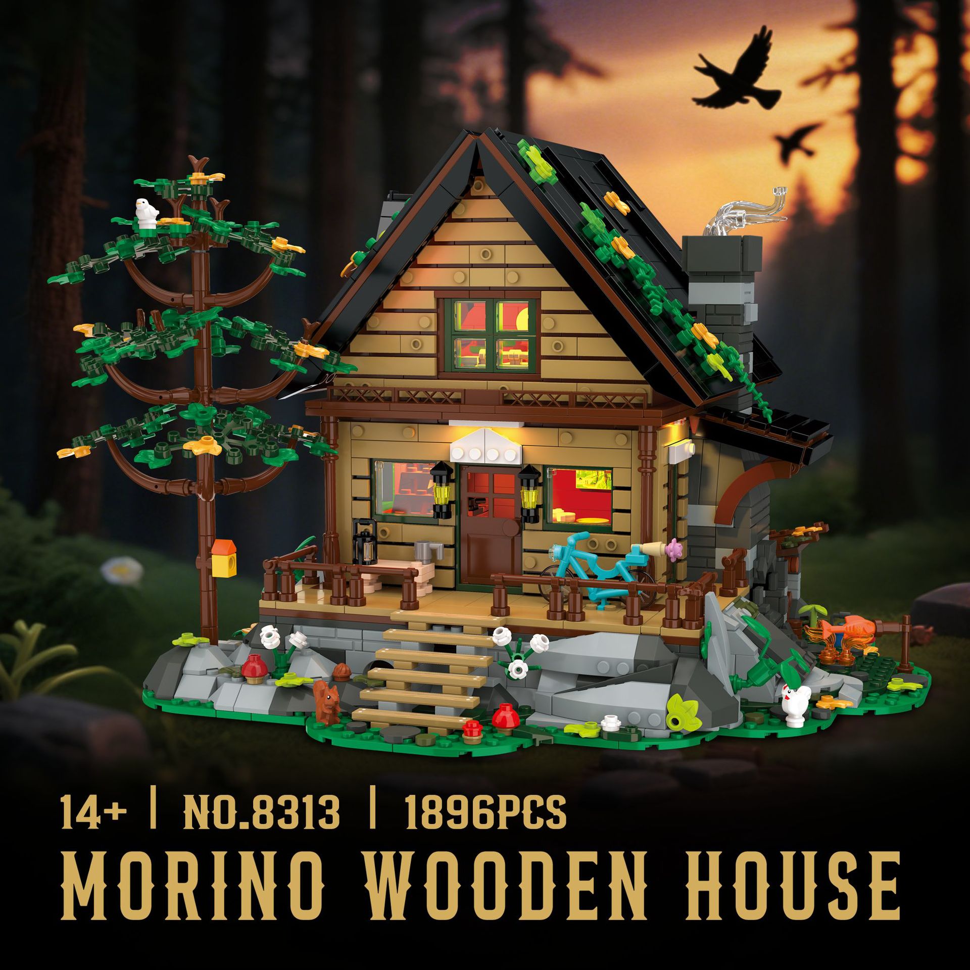 Kids Education Login - Realistic Forest Log Cabin Street View