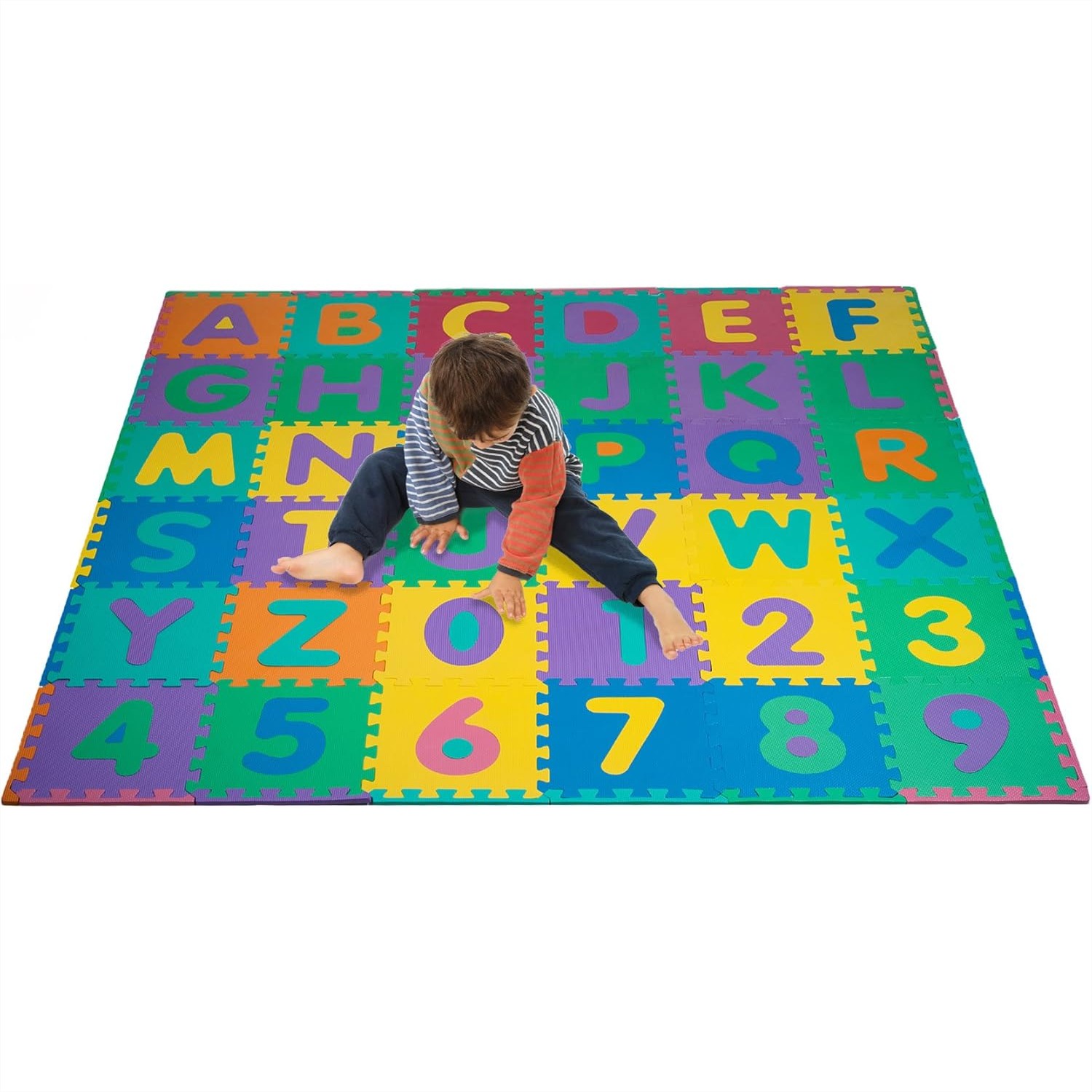 Number Puzzle Foam - 96-Piece Foam Floor Alphabet and Numbers