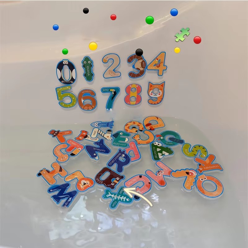 Baby Bath Toys Fun Foam Letter - Number Puzzle Foam recension och pris