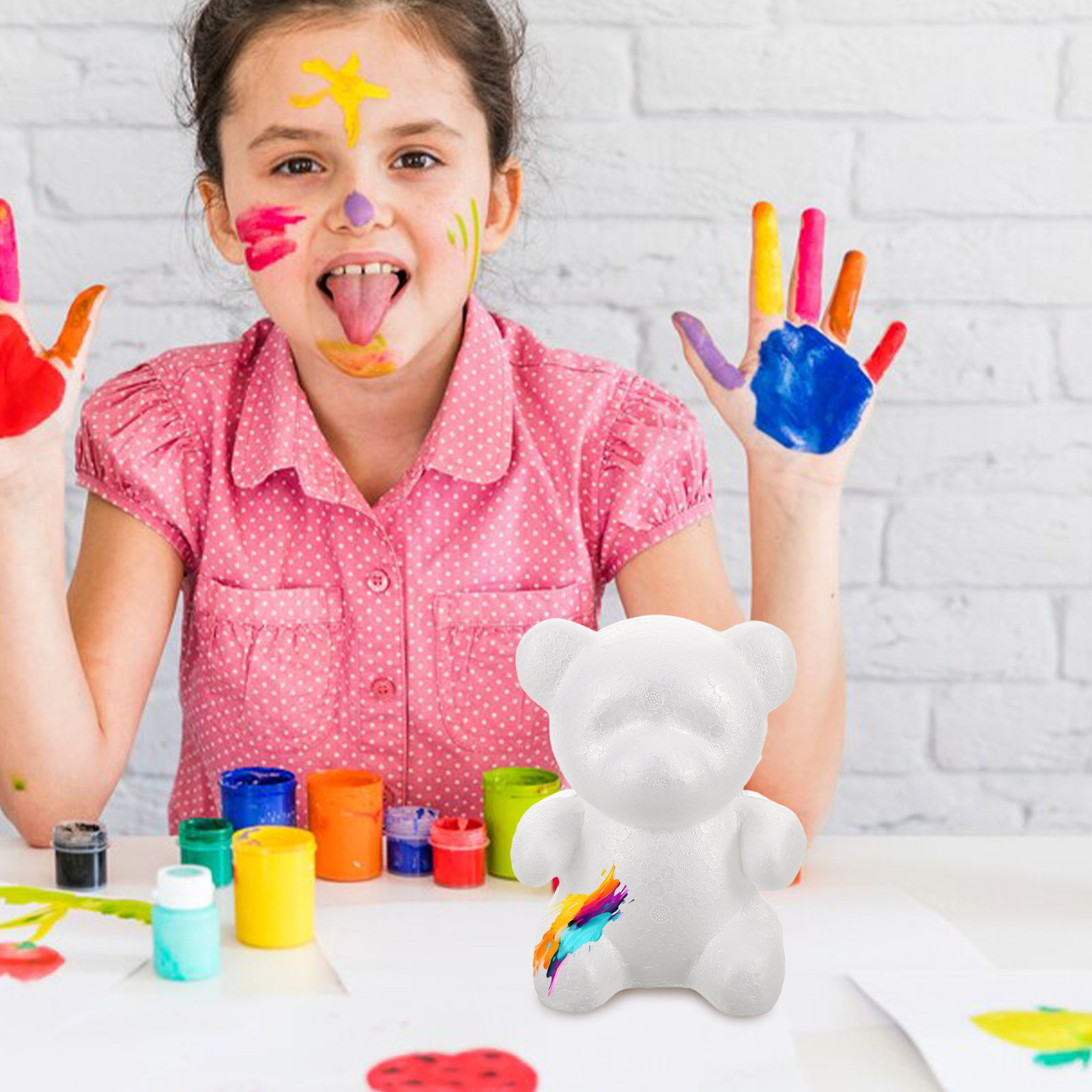 4Pcs Mini Foam Bear Sculpture  - Kids Education Desk recension och pris