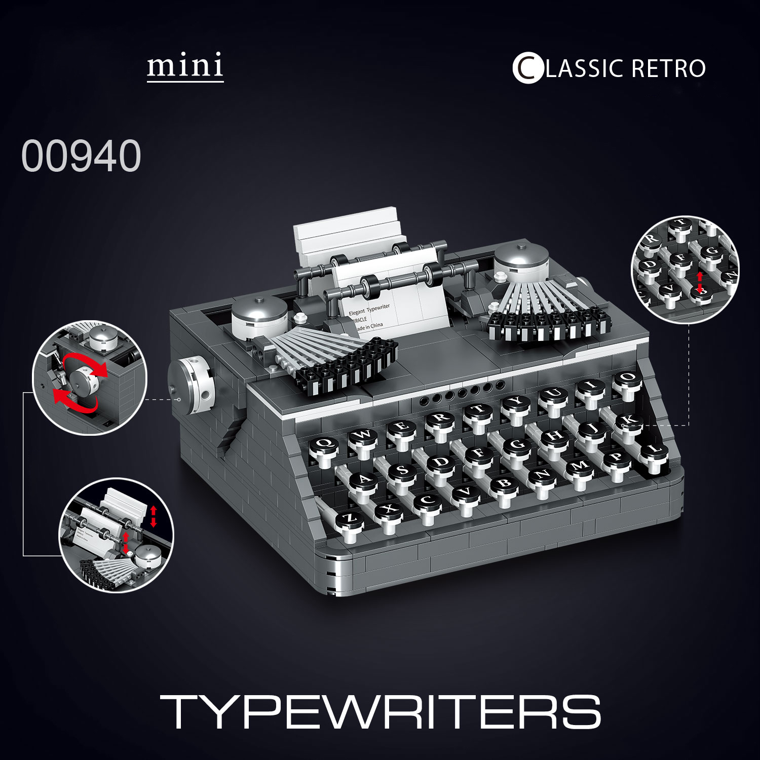 00940 Retro Mechanical Printer - Kids Education Desk recension och pris