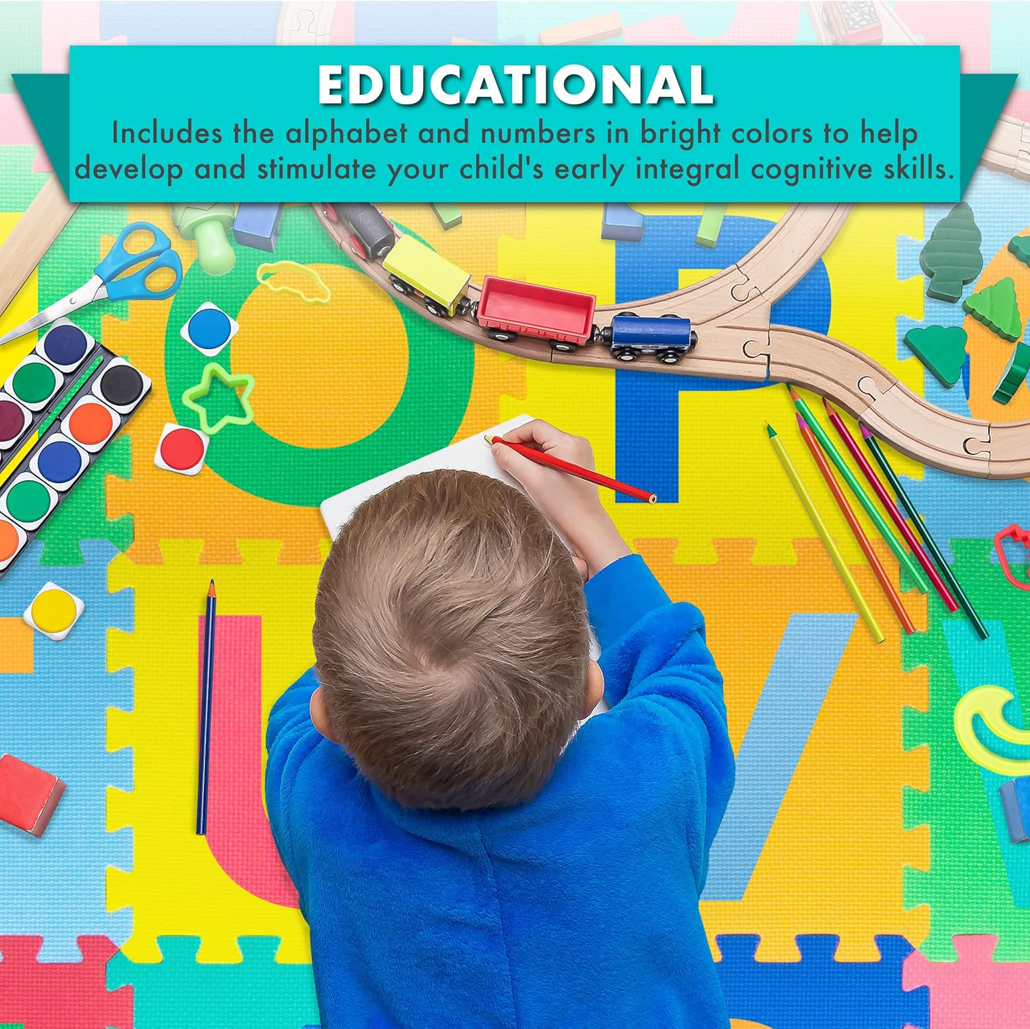 36 Tiles ABC & 123 Puzzle Play - Number Puzzle Foam recension och pris