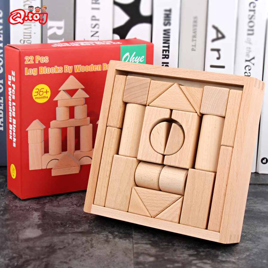 22pcs Building Blocks Beech Wo - Kids Education Login recension och pris