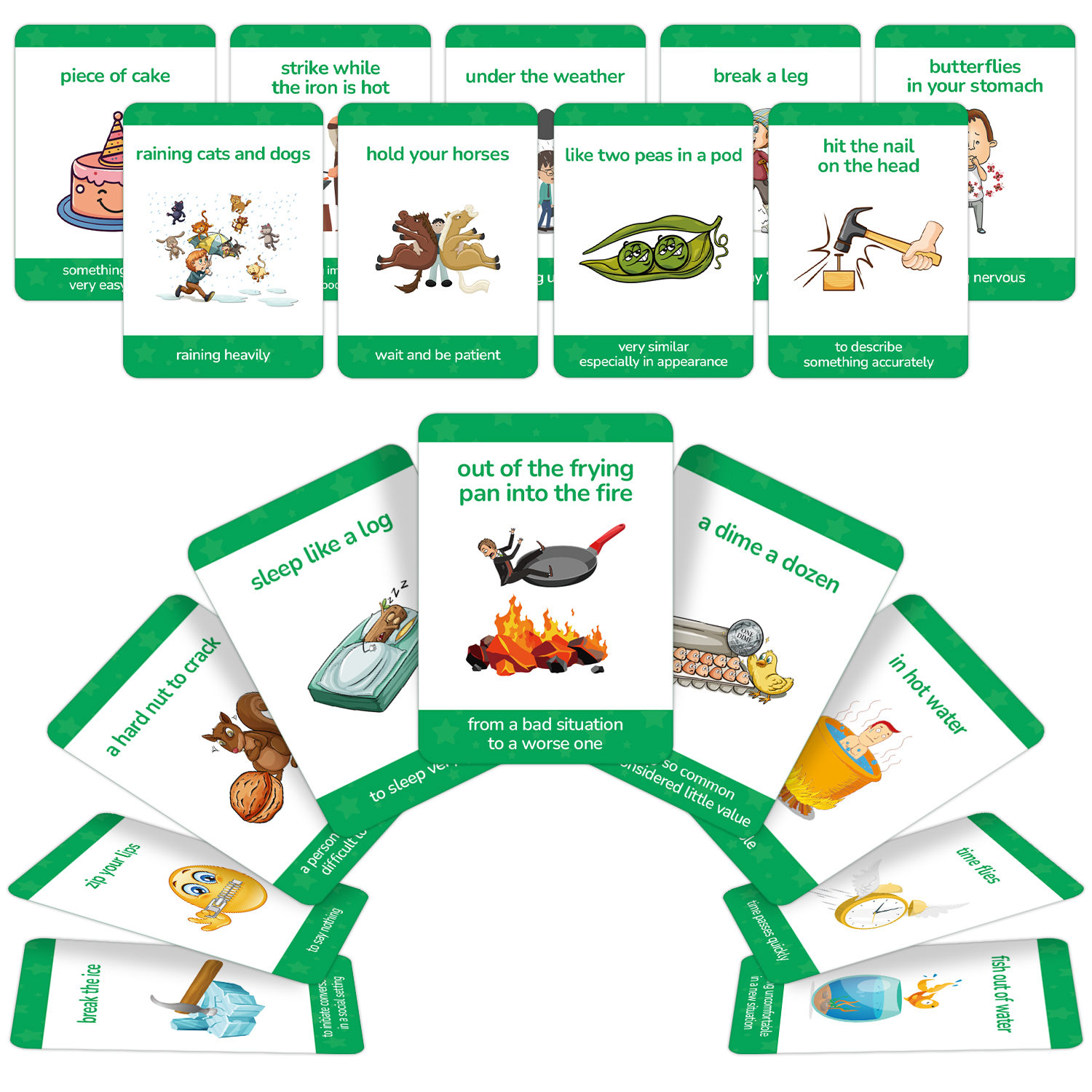 15pcs English Proverb Flashcar - Sight Word Game recension och pris