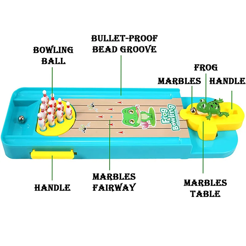 Frog Bowling Children's Toy Pa - Kids Education Table recension och pris
