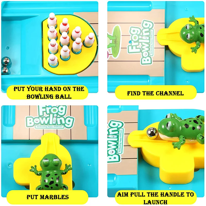 Frog Bowling Children's Toy Pa - Kids Education Table recension och pris