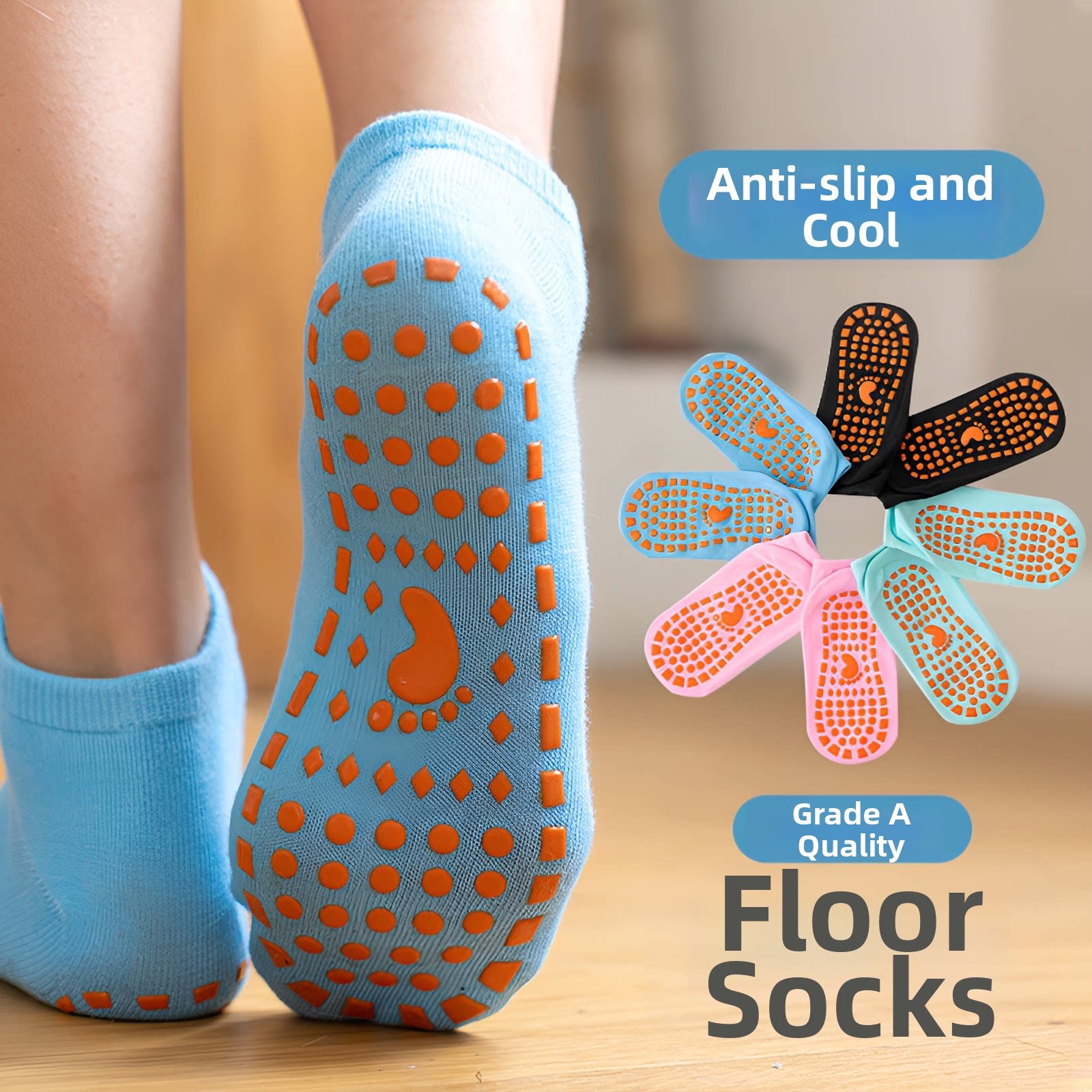 Non-slip Floor Sock Covers Tra - Kids Yoga Education recension och pris