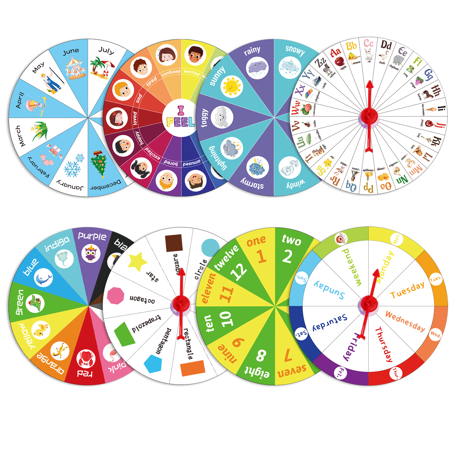 Kids Early Learning Spinner Wh - Sight Word Game recension och pris