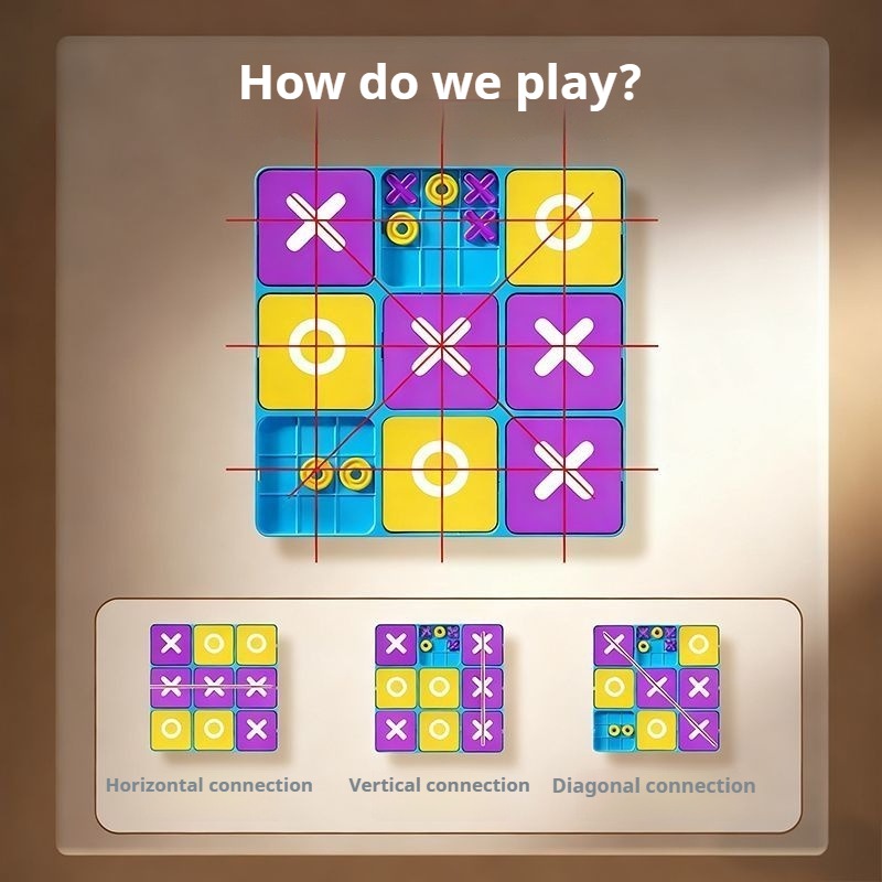 Fun Tic-Tac-Toe Board Game Kid - Kids Education Table recension och pris