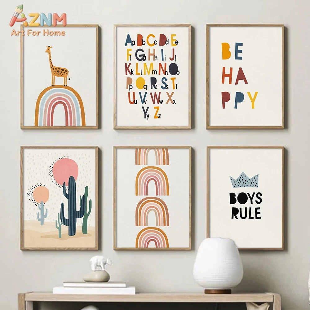 Rainbow Alphabet Poster Educat - Kids No Education recension och pris
