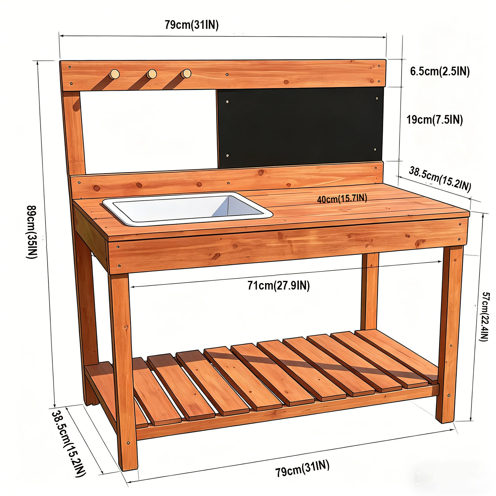 Wooden Potting Benches For Chi - Kids Education Table recension och pris
