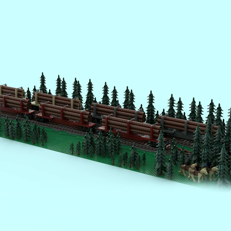 224pcs MOC Skeleton Log Train  - Kids Education Login recension och pris