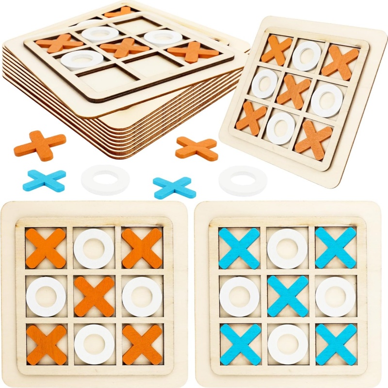 Wooden Tic Tac Toe Games Puzzl - Kids Education Table recension och pris