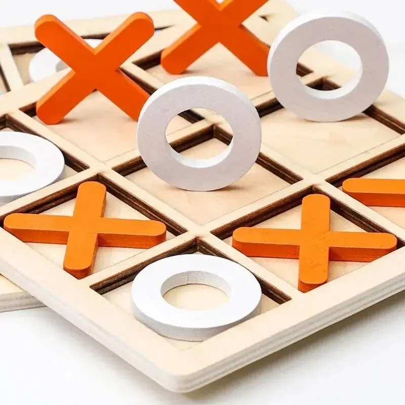 Wooden Tic Tac Toe Games Puzzl - Kids Education Table recension och pris