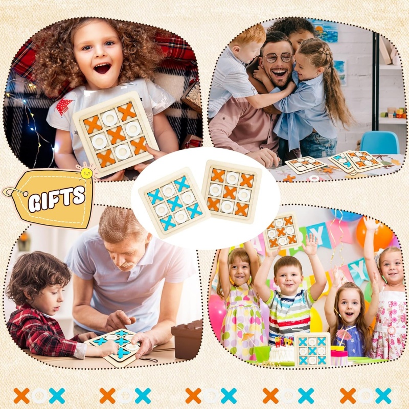 Wooden Tic Tac Toe Games Puzzl - Kids Education Table recension och pris