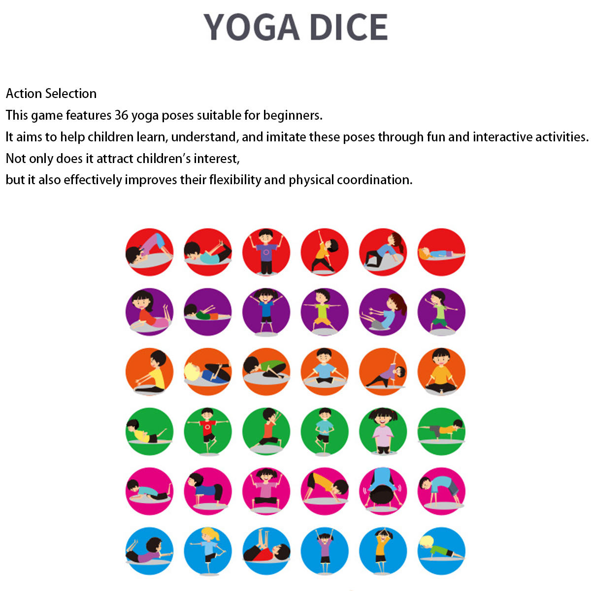 Yoga Dice Toy Fun Exercise Dic - Kids Yoga Education recension och pris
