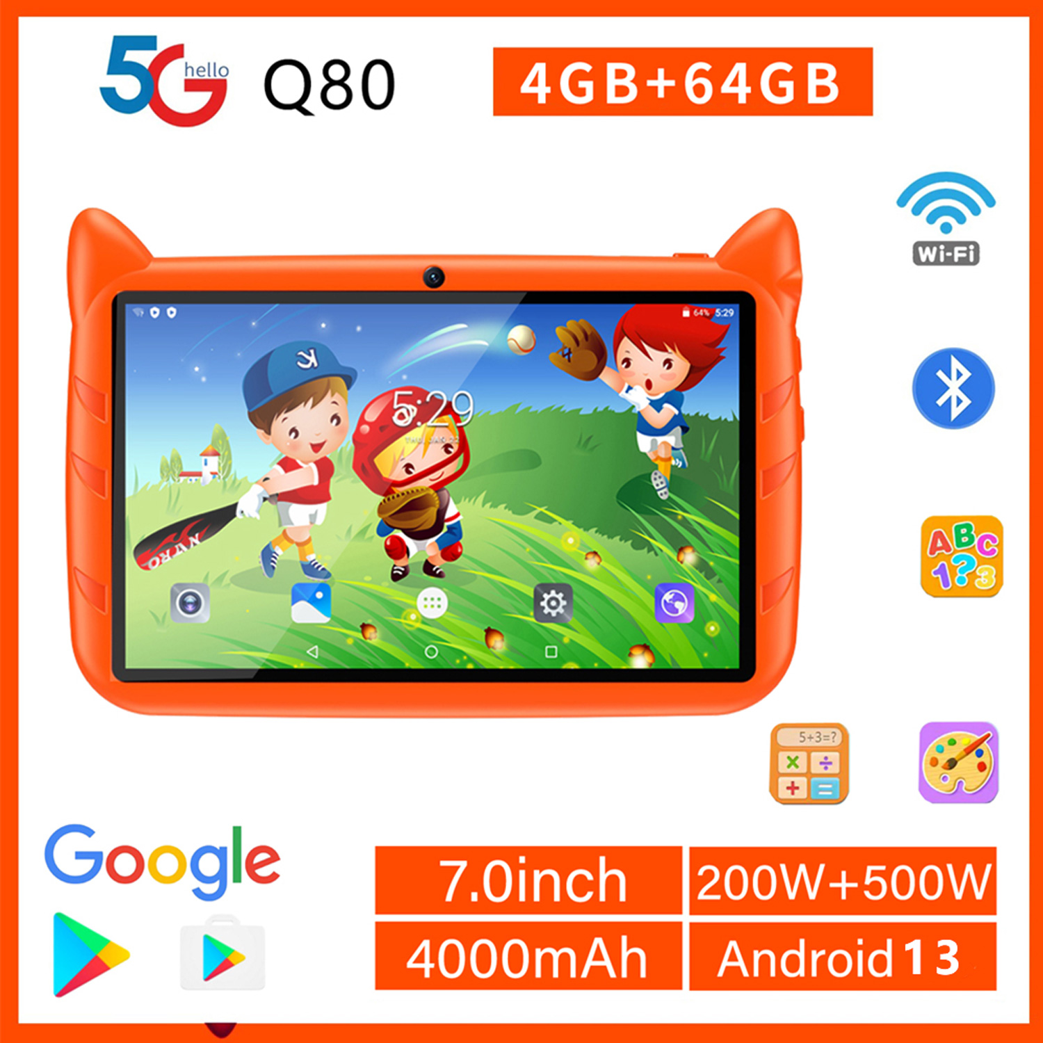 New 5G WiFi Kids Tablet 7 Inch - Kids Education Tablets recension och pris