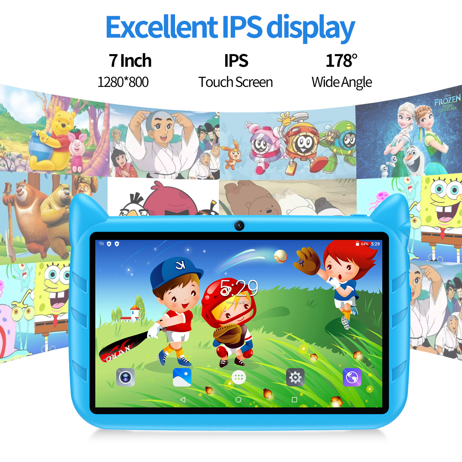 New 5G WiFi Kids Tablet 7 Inch - Kids Education Tablets recension och pris