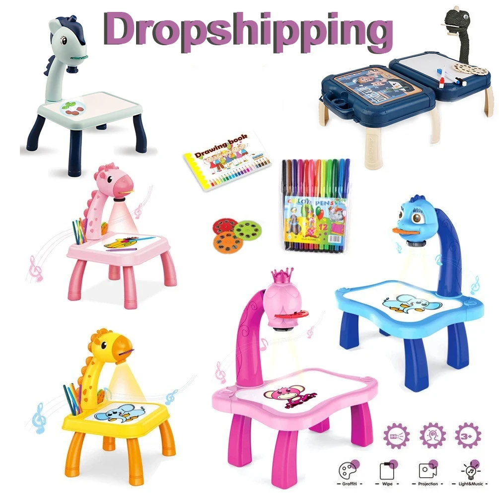 Children LED  Projector Art  D - Kids Education Table recension och pris