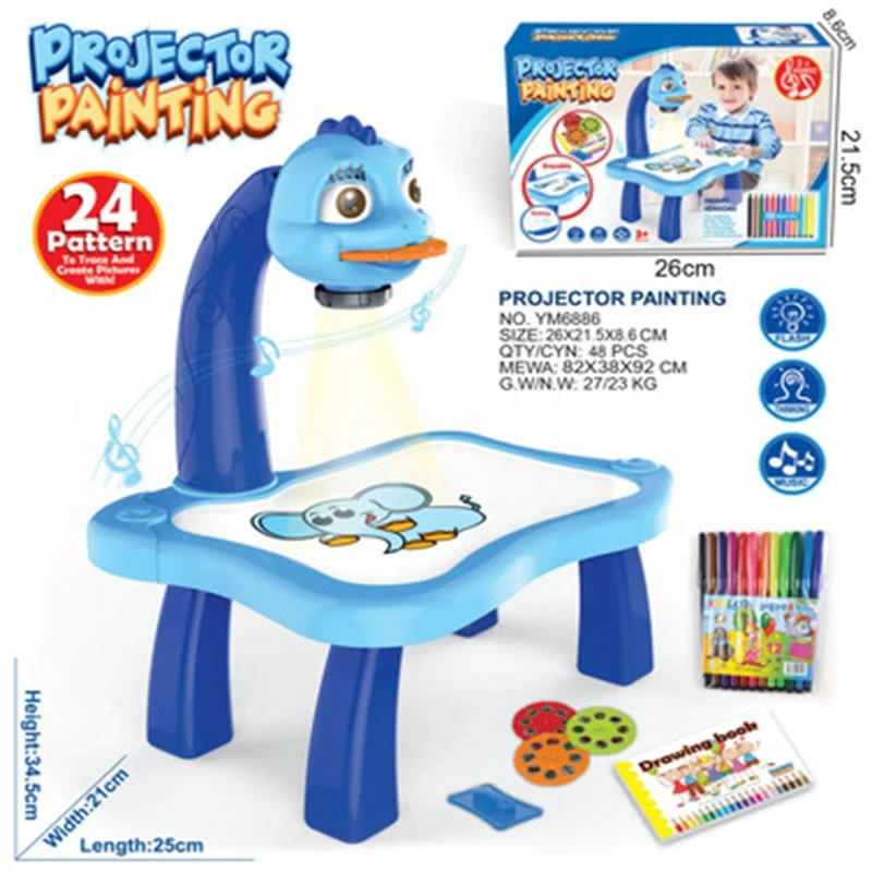 Children LED  Projector Art  D - Kids Education Table recension och pris