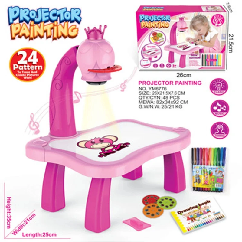 Children LED  Projector Art  D - Kids Education Table recension och pris