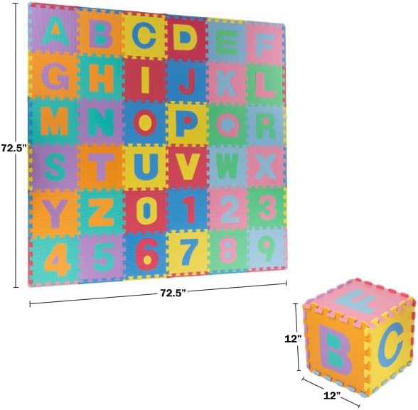 96-Piece Foam Floor Alphabet a - Number Puzzle Foam recension och pris