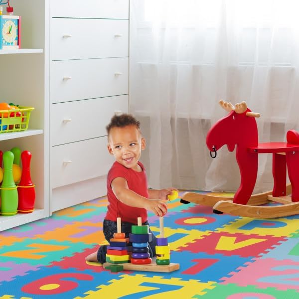 96-Piece Foam Floor Alphabet a - Number Puzzle Foam recension och pris