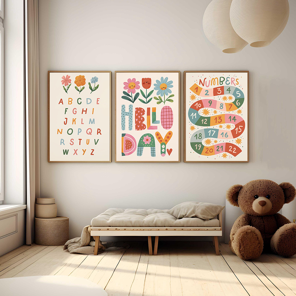 Floral Alphabet Education Kid  - Kids No Education recension och pris