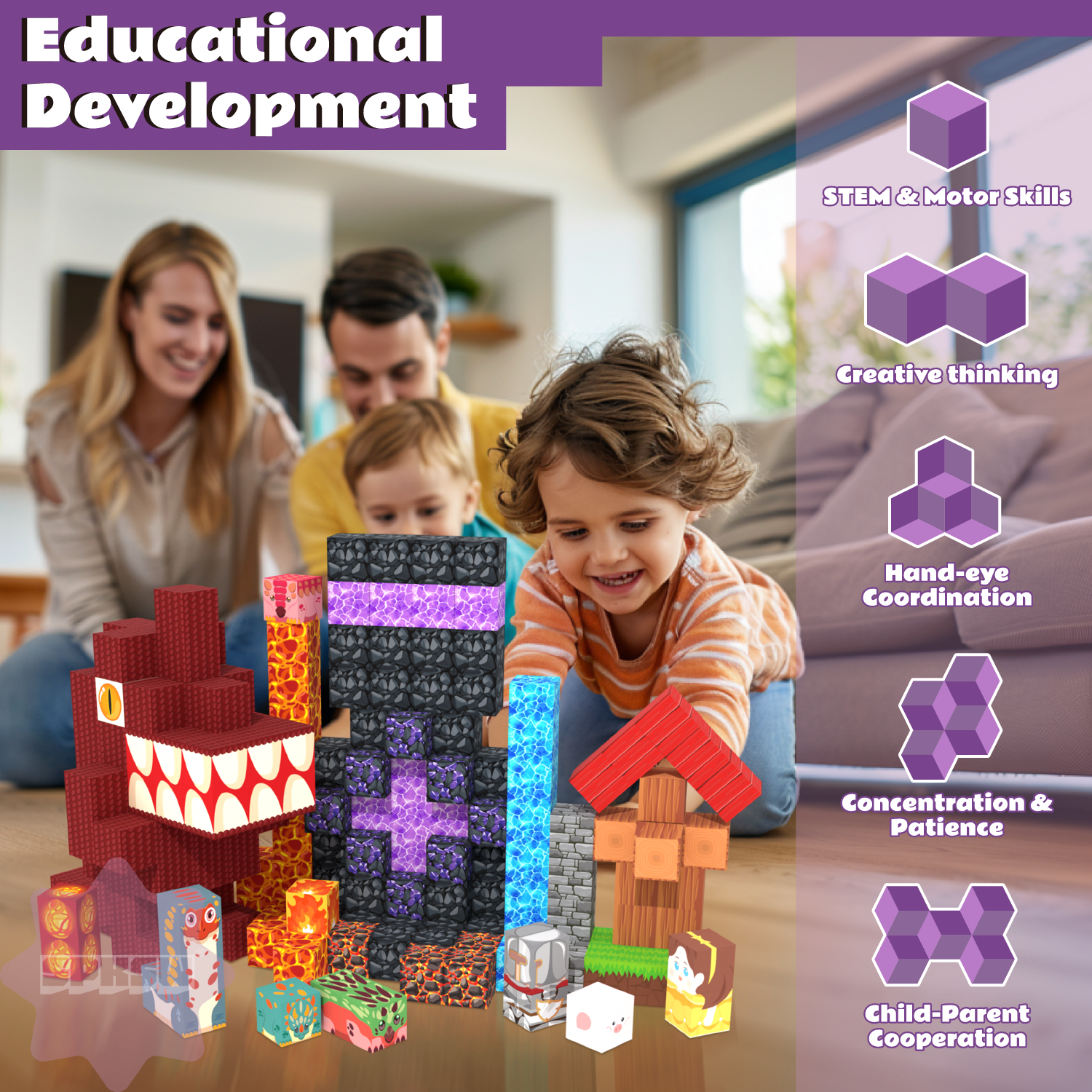 Magnetic Cube Dinosaur Park Bl - Kids Education Desk recension och pris