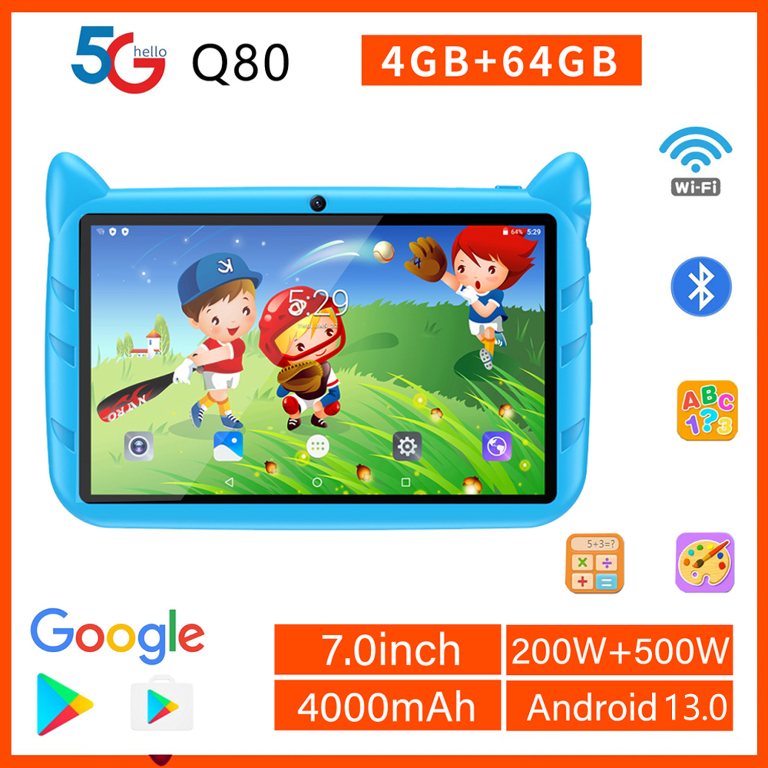 New 7 Inch Global Version 5G W - Kids Education Tablets recension och pris