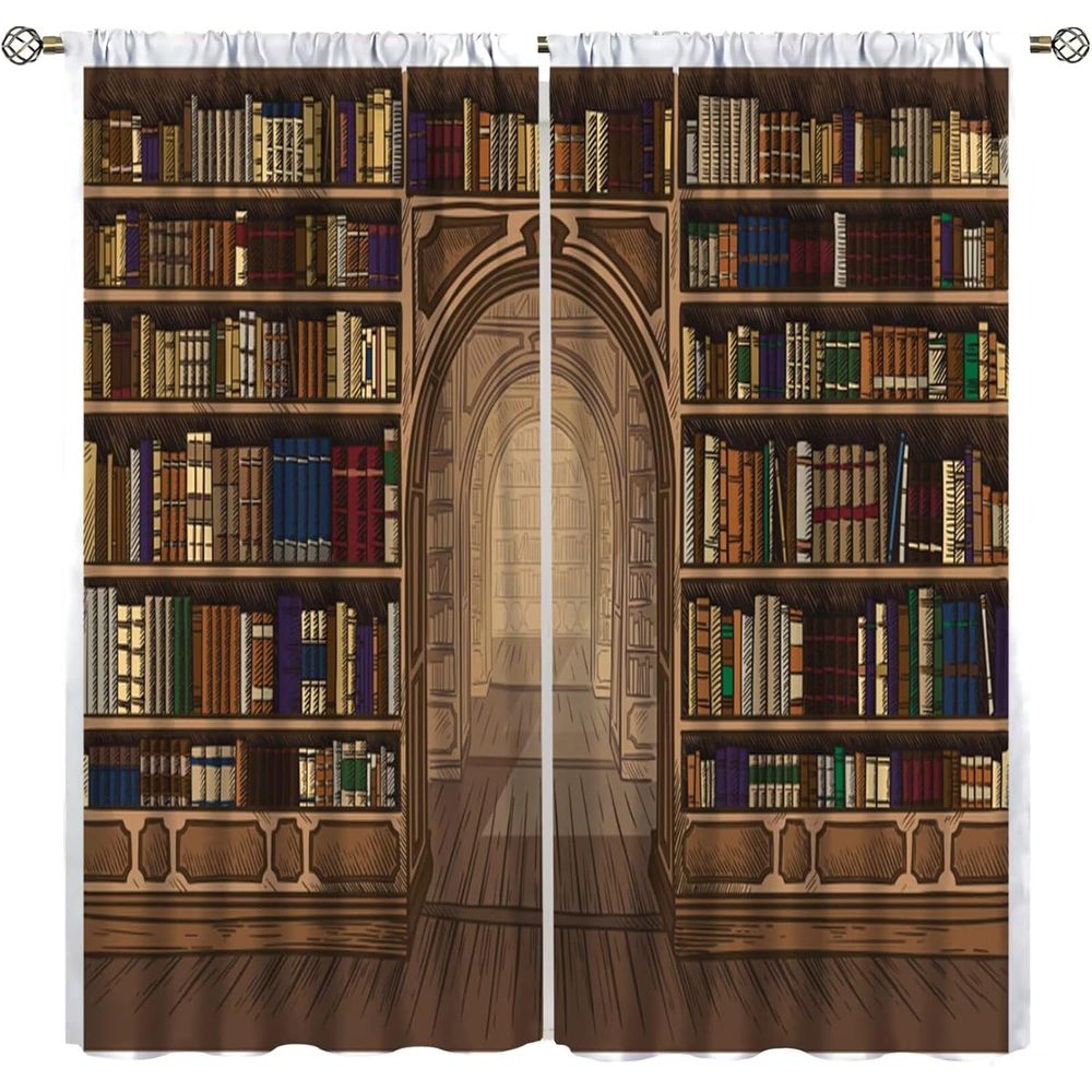 Vintage Bookshel Kids Curtains - Kids No Education recension och pris