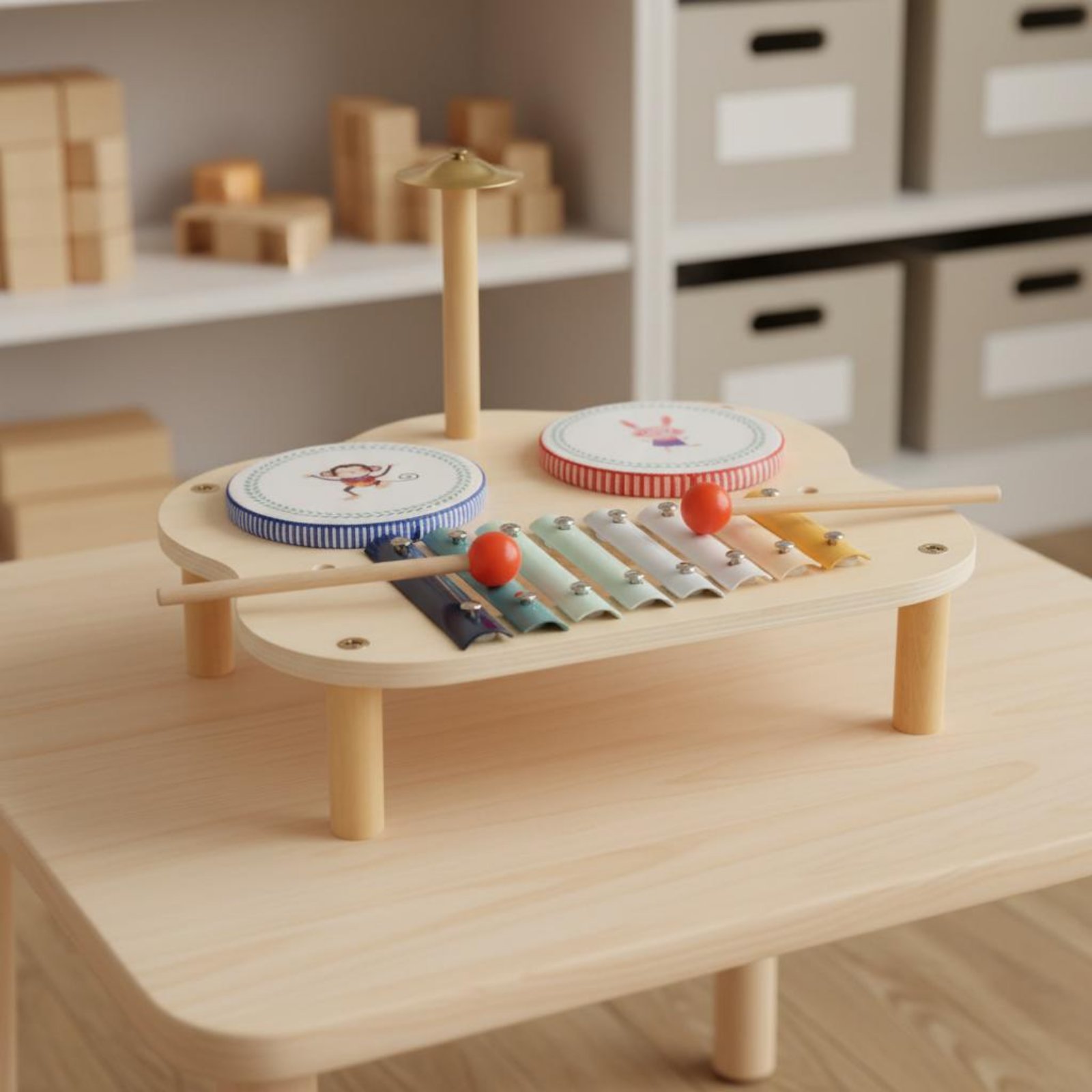 Wooden Music Station Child-Cen - Kids Education Table recension och pris